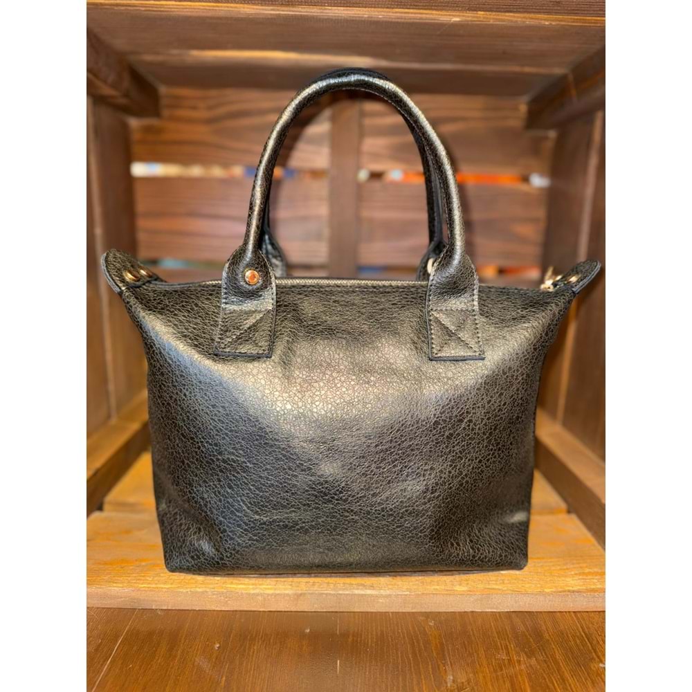 Leopard Black Medium Fold Bag