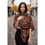 Kahverengi Zincir Desenli