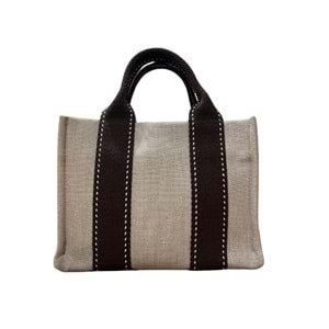 HH FABRİC CREAM/BROWN TOTEBAG