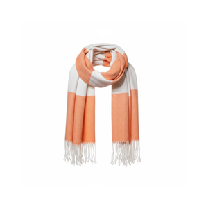 NW Kalın Dokuma İskoç Şalı - NW - ŞAL - TURUNCU-BEYAZ - STD