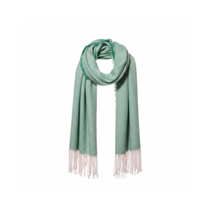 NW Kalın Dokuma İskoç Şalı - NW - ŞAL - YEŞİL-BEYAZ ÇİZGİLİ - STD