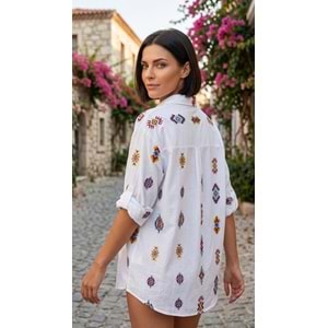 PL GÖMLEK 44561 - PL - Gömlek - ETNİKNAKIŞ - L