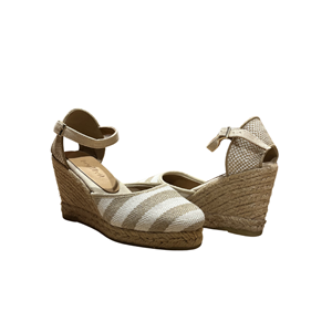 SE 2002 - SE - Dolgu Espadril Ayakkabı - BEJ ÇİZGİLİ - 40 - 25SS-SE-E.SND-2002-20878