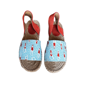 SE 2134 - SE - Düz Espadril Sandalet - TURKUAZ - 40 - 25SS-SE-SND-2134-21685