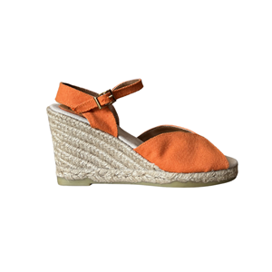 SE 2598 - SE - Dolgu Espadril Sandalet - TURUNCU - 40 - 25SS-SE-SND-2598-20899