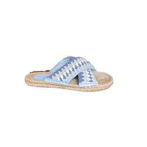 SE 2480-2 - SE - Düz Espadril Terlik - MAVİ/YEŞİL - 39 - 25SS-SE-TRLK-2480E3-21052