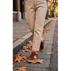 MMS SNEAKER 26-053 - MAXİMİNO SHOES - SNEAKER - TABA SÜET-ORANJ DERİ - 36 - 26AW-MMS-SNKR-26-053-27575