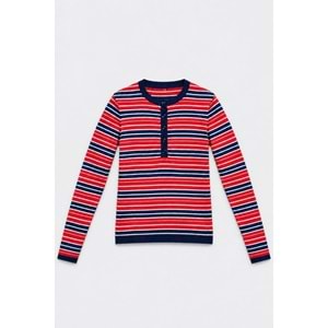 RB TRİKO T95302 - RB - Triko - KIRMIZI-LACİ ÇİZGİ - STD - 26AW-RB-TRK-95302-27175