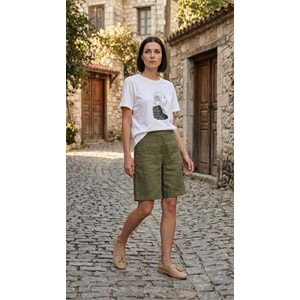 ALW KETEN SORT 4202 - ALW - Sort - YEŞİL - S - 26SS-ALW-SRT-4202-26556