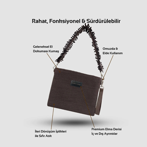 BC THE CLUTCH BAG - BABYCORD - THE CLUTCH BAG - BROWNİE - STD