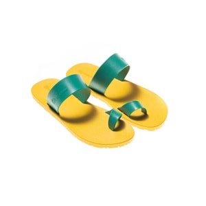 MC POP THUMB - MOO CHUU - PVC DÜZ PARMAK ARASI TERLİK - SARI-YEŞİL - 40 - 26SS-MC-PVC-TRLK-THUMB-25524