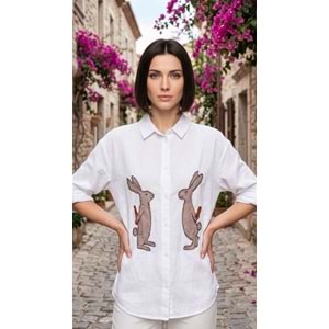 PL GÖMLEK 47482 - PL - Gömlek - BYZ TAVŞAN - L