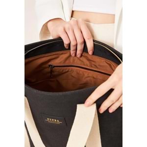 PBO YAGA MEDİUM CANVAS - PUPBA OFFİCİAL - PO YAYA TOTEBAG - SİYAH - STD - 26SS-PO-CNT-YGA-MDM-CNS-26914