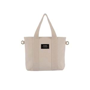 PBO YAGA MEDİUM CANVAS - PUPBA OFFİCİAL - PO YAYA TOTEBAG - KREM - STD - 26SS-PO-CNT-YGA-MDM-CNS-26915