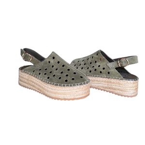 RS ESP.SÜET SANDALET 298 - RS - ESPADRİL - HAKİ - 40