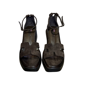 RS DOLGU SANDALET 7112 - RS - DOLGU SANDALET - KAHVERENGİ - 40 - 26SS-RS-SND-7112-25146