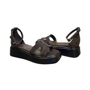 RS DOLGU SANDALET 7112 - RS - DOLGU SANDALET - KAHVERENGİ - 40 - 26SS-RS-SND-7112-25146