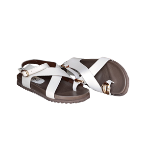 RS SANDALET 8149 - RS - DÜZ SANDALET - KREM - 40