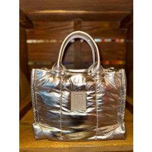 Silver Tote Bag