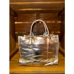 Silver Tote Bag