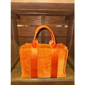 Orange Velvet Totebag