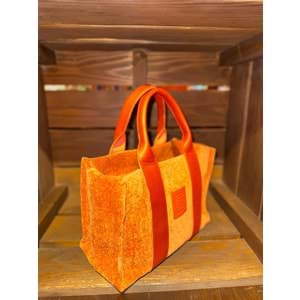 Orange Velvet Totebag