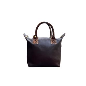 Leopard Leather Light Brown Mini Fold Bag