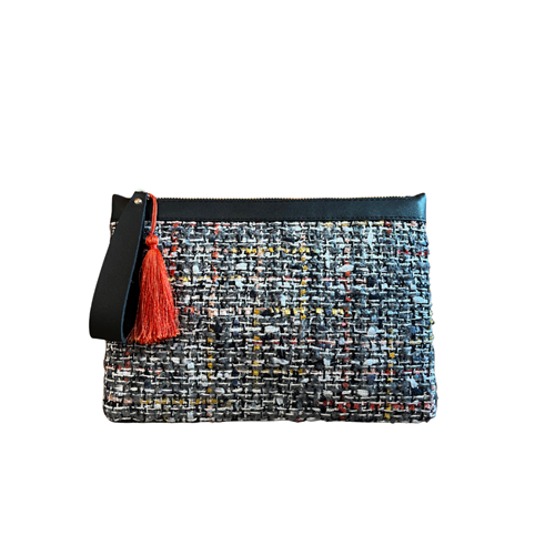 E&C TWEED CLUTCH - E&C - TWEED CLUTCH - TWEED BLACK - STD