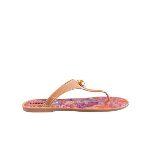 ENOD J-9003-2 - ENOD - Parmak Arası Taşlı Düz Jelly Terlik - NUDE - 36 - 25SS-END-TRLK-9003-2-21837