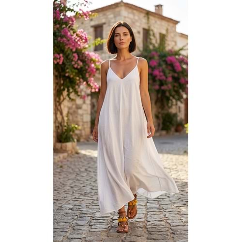 ELBİSE 00229 - QZ - ELBİSE - EKRU - L