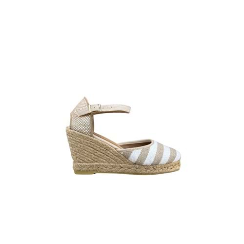 SE 2002 - SE - Dolgu Espadril Ayakkabı - BEJ ÇİZGİLİ - 40 - 25SS-SE-E.SND-2002-20878
