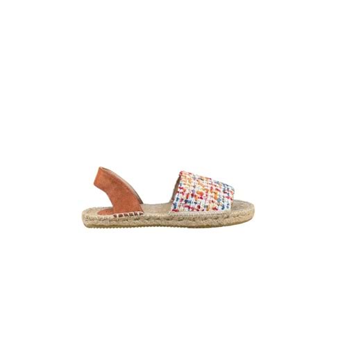 SE 2134 - SE - Düz Espadril Sandalet - KİREMİT TÜVİT - 40 - 25SS-SE-SND-2134-20839