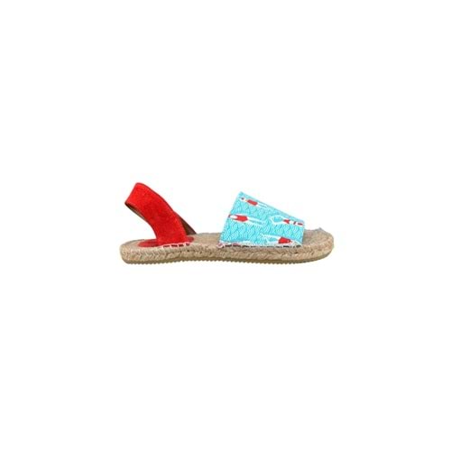 SE 2134 - SE - Düz Espadril Sandalet - TURKUAZ - 40 - 25SS-SE-SND-2134-21685