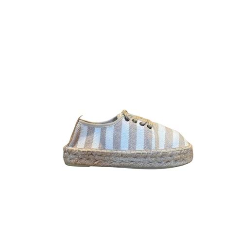 SE 2199-2 - SE - Düz Espadril Ayakkabı - BEJ ÇİZGİLİ - 36 - 25SS-SE-SNKR-2199-C1-21067