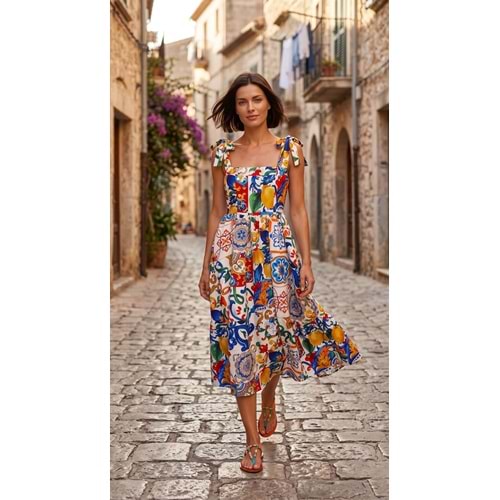 ALW ELBİSE 4204 - ALW - Elbise - MULTİ - M - 26SS-ALW-ELB-4204-26545