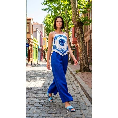 ASP BLUZ.TK 011-7455 - ASP - BLUZ - MAVİ-BEYAZ - L - 26SS-ASP-BLZ.TK-7455-25868