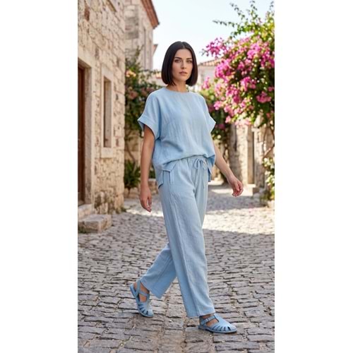 CR ORME PANTOLON.TK 52150001 - CR - TK.PANTOLON - AÇIK MAVİ - S - 26SS-CR-PNT.TK-5210001-26019