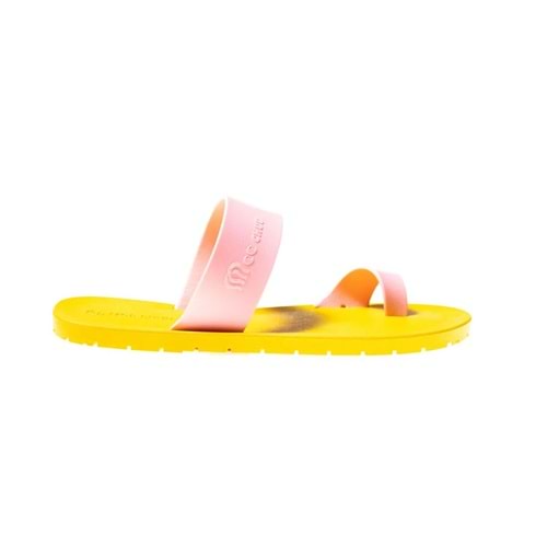 MC POP THUMB - MOO CHUU - PVC DÜZ PARMAK ARASI TERLİK - SARI-A.PEMBE - 39 - 26SS-MC-PVC-TRLK-THUMB-25518