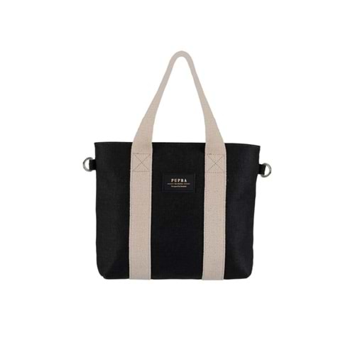 PBO YAGA MEDİUM CANVAS - PUPBA OFFİCİAL - PO YAYA TOTEBAG - SİYAH - STD - 26SS-PO-CNT-YGA-MDM-CNS-26914