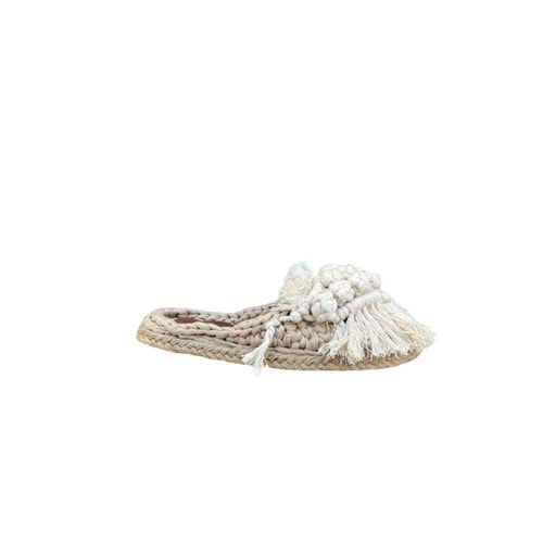 ŞŞ 7484 - ŞŞ - Macrome El Yapımı Terlik - BEJ MACROME - 41 - 5SS-ŞŞ-TRLK-7484-22054