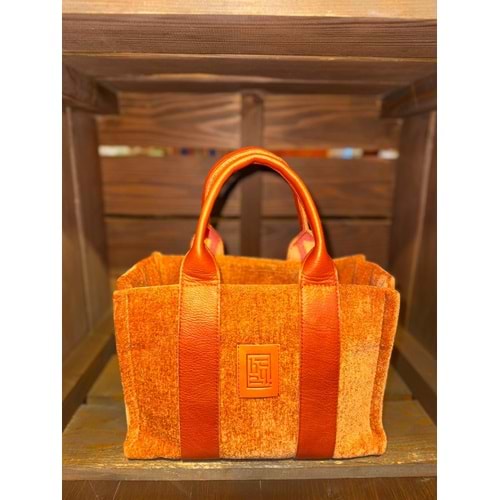 Orange Velvet Totebag