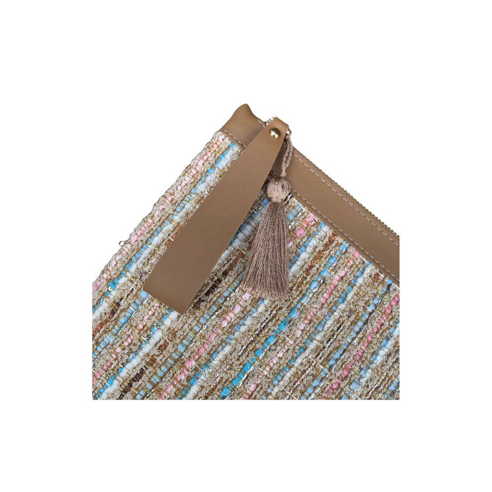 E&C TWEED CLUTCH - E&C - TWEED CLUTCH - TWEED BROWN - STD