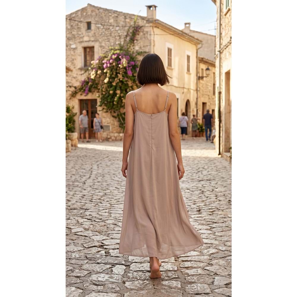 ALL ELBİSE 1512 - ALW - Elbise - KREM - S - 25SS-ALL-ELB-1512-22156