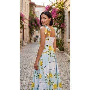 ALL ELBİSE 1598 - ALW - Elbise - LİMON DESENLİ - L - 25SS-ALL-ELB-1598-22140