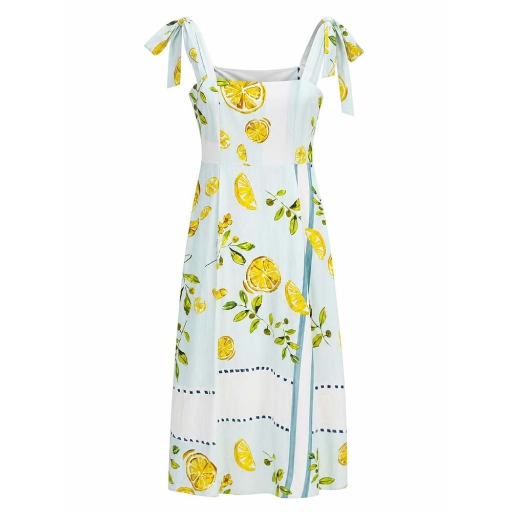 ALL ELBİSE 1598 - ALW - Elbise - LİMON DESENLİ - L - 25SS-ALL-ELB-1598-22140