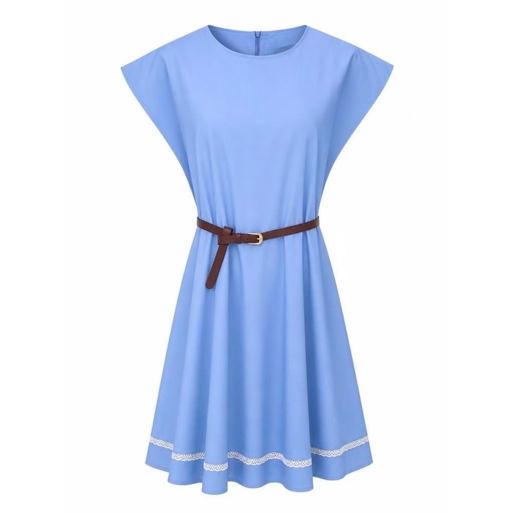 CR ELBİSE 10-0062 - CR - ELBİSE - MAVİ - L - 26SS-CR-ELB-0062-25903
