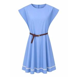 CR ELBİSE 10-0062 - CR - ELBİSE - MAVİ - L - 26SS-CR-ELB-0062-25903