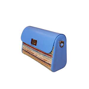 DRN LİORA LEATHER/WİCKER - DRN - LİORA - BLUE-MLT-CLR-WİCKER - STD - 26SS-DRN-LİORA-24890