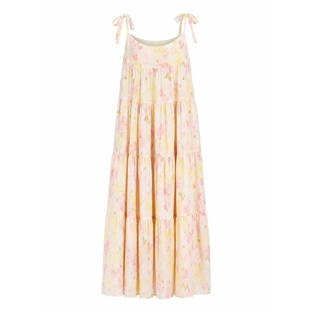RB ELBİSE 39864 - RB - Elbise - SARI-PEMBE - STD - 26SS-RB-ELB-39864-26057