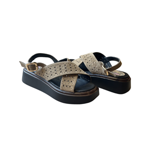 RS DOLGU SANDALET 7113 - RS - DOLGU SANDALET - SİGARO - 40 - 26SS-RS-SND-7113-25055